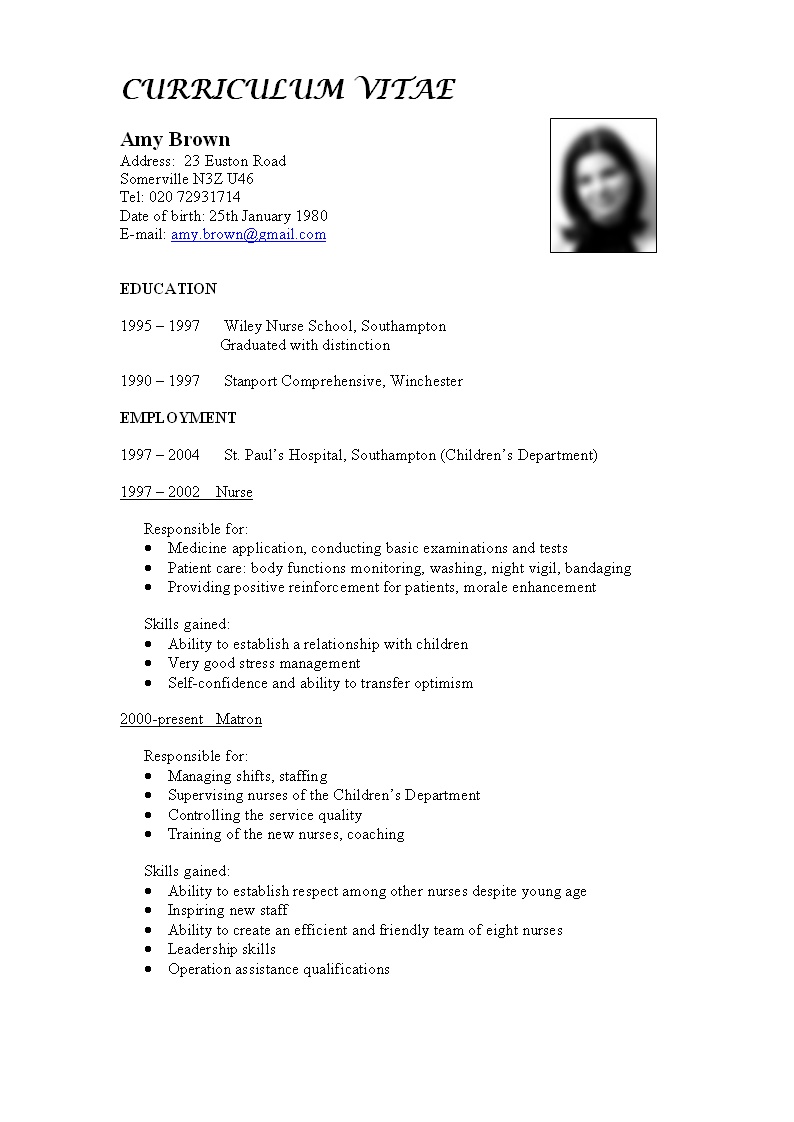 Best CV Format For Jobs Seekers