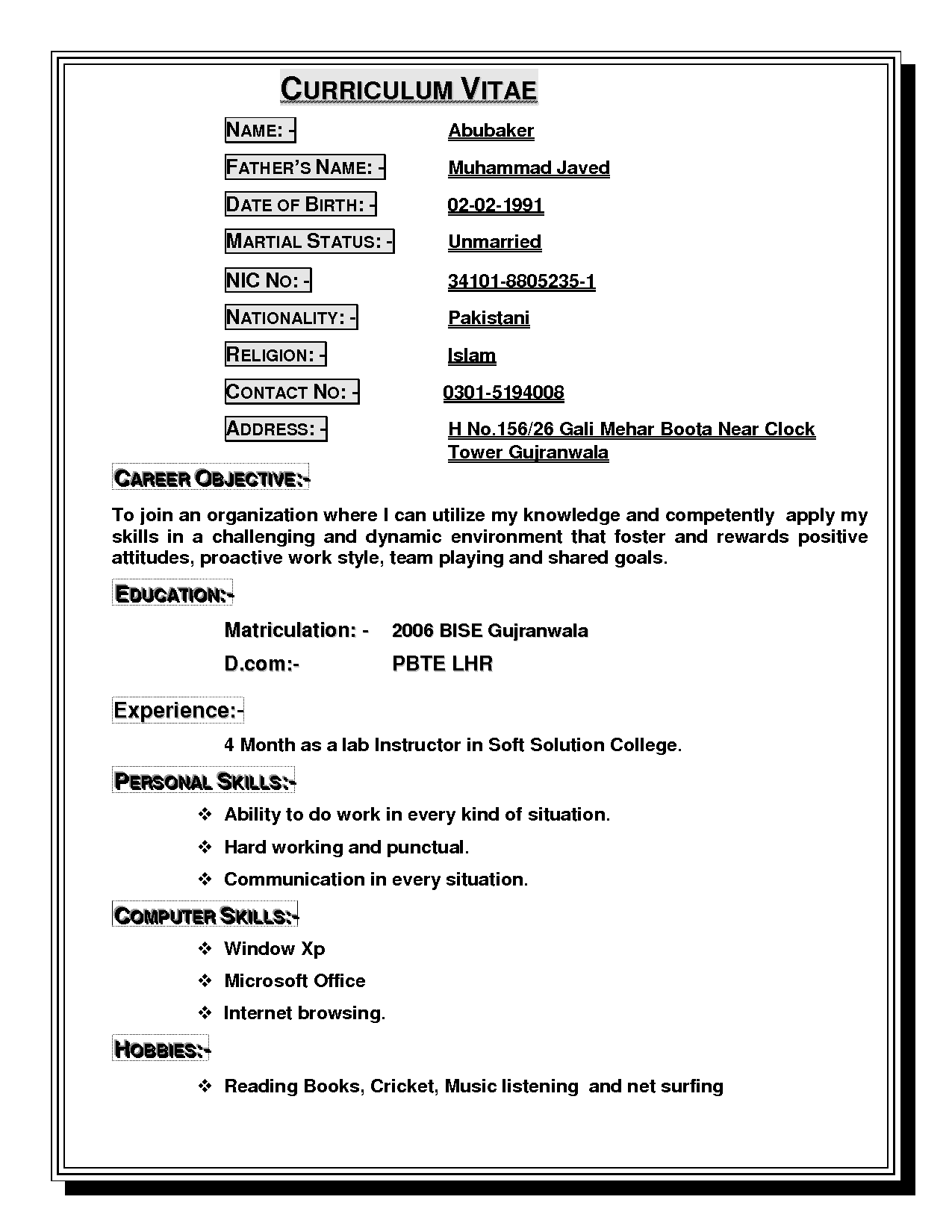 how-to-write-a-professional-cv-cv-format-for-job-resume-template