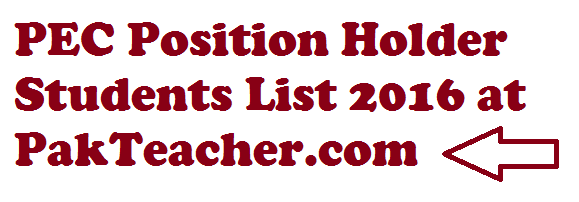PEC Position Holder Students